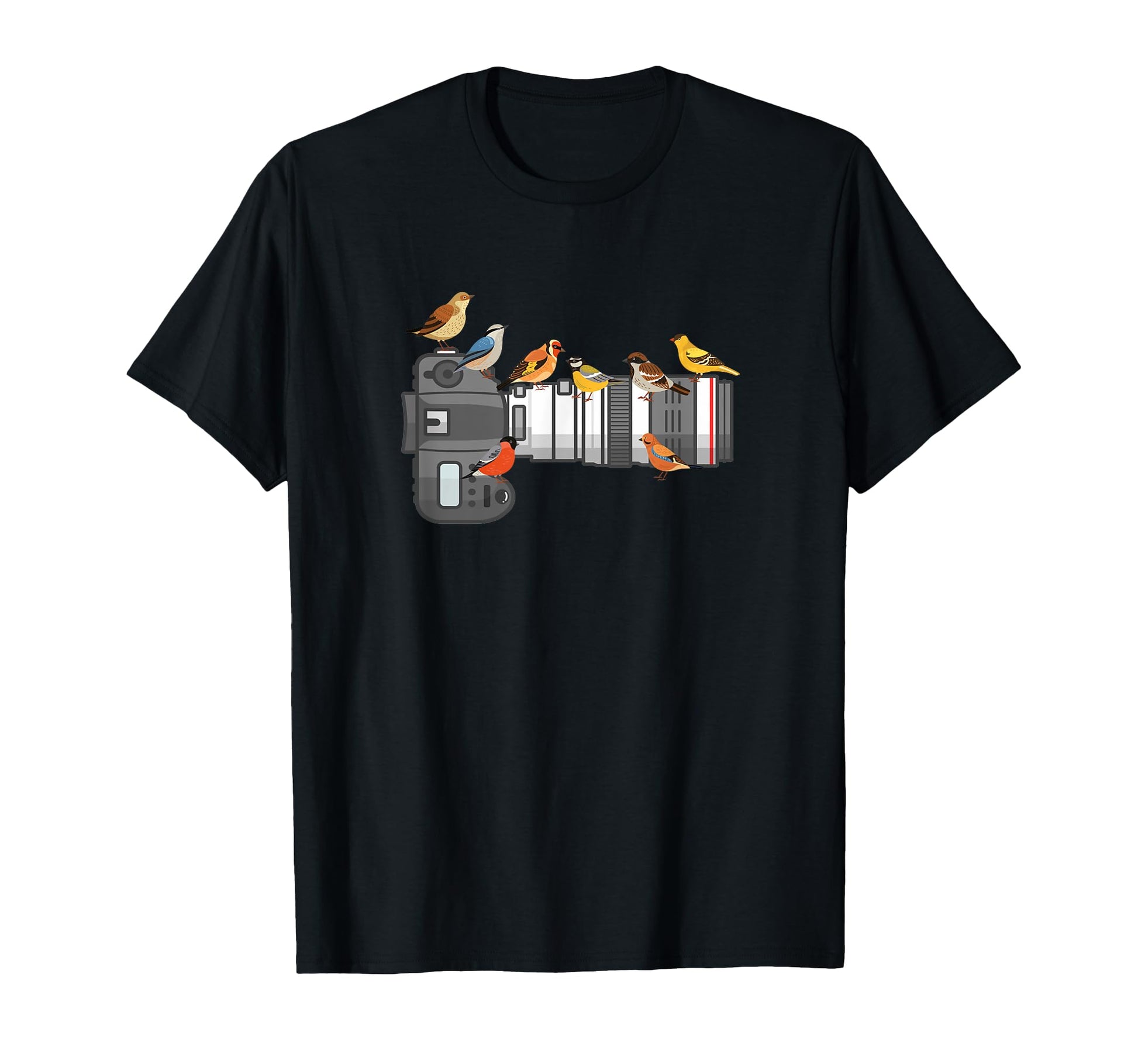 Bird Long Lens Camera Sunset T-Shirt - Custom Art Print for Adults - T-Shirt, Sweatshirt, Hoodie