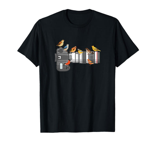 Bird Long Lens Camera Sunset T-Shirt - Custom Art Print for Adults - T-Shirt, Sweatshirt, Hoodie