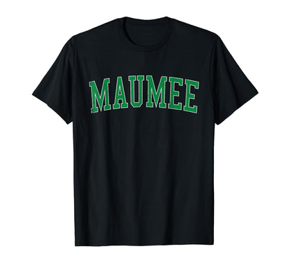 Maumee Oh Distressed Green Varsity T-Shirt - Minimalist Print Men Women - T-Shirt, Sweatshirt, Hoodie
