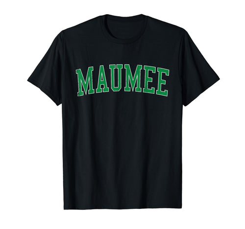 Maumee Oh Distressed Green Varsity T-Shirt - Minimalist Print Men Women - T-Shirt, Sweatshirt, Hoodie