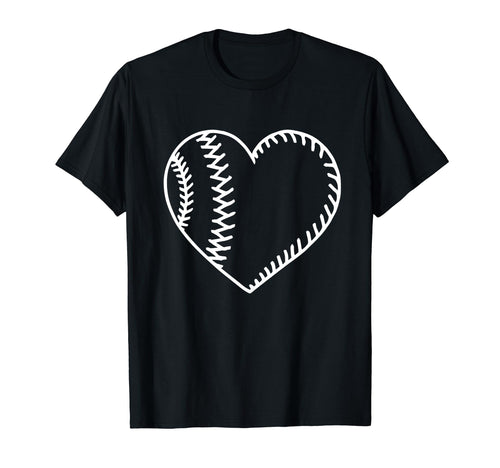 Baseball Heart Mom Dad Funny Baseball T-Shirt - Unique Graphic for Adults - T-Shirt, Sweatshirt, Hoodie