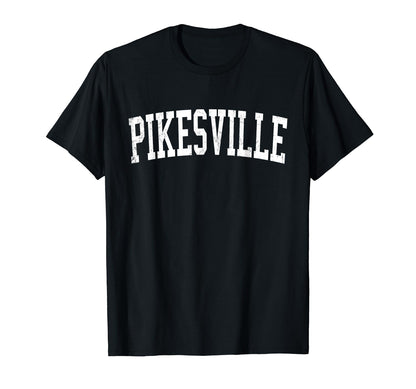 Pikesville Md Distressed White Varsity T-Shirt - Aesthetic Graphic Unisex - T-Shirt, Sweatshirt, Hoodie