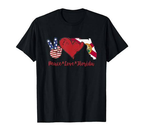 Peace Love Florida T-Shirt - Trendy Graphic Men Women - T-Shirt, Sweatshirt, Hoodie