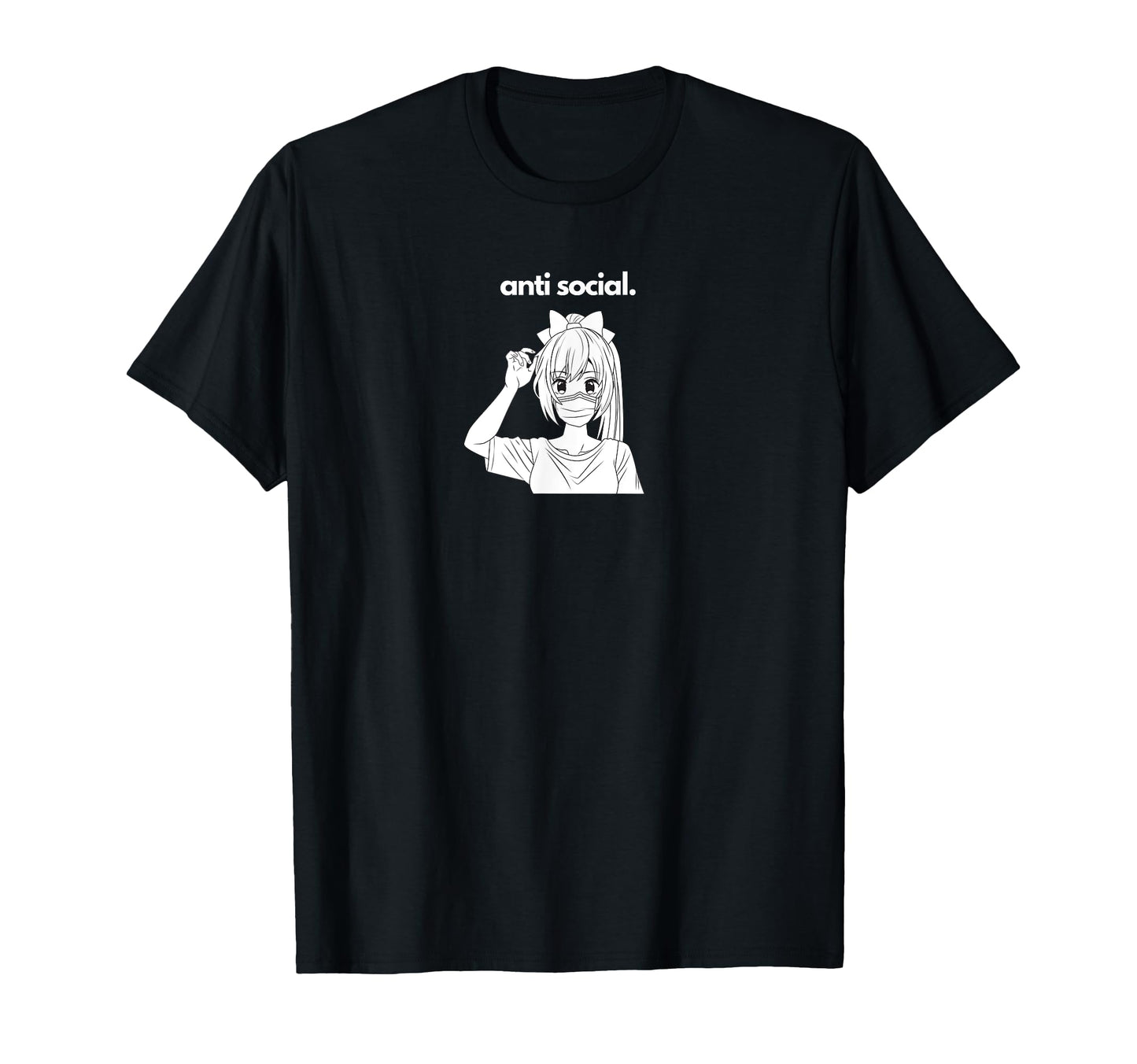 Anti Social Japanese Text Aesthetic T-Shirt - Minimalist Print Men Women - T-Shirt, Sweatshirt, Hoodie
