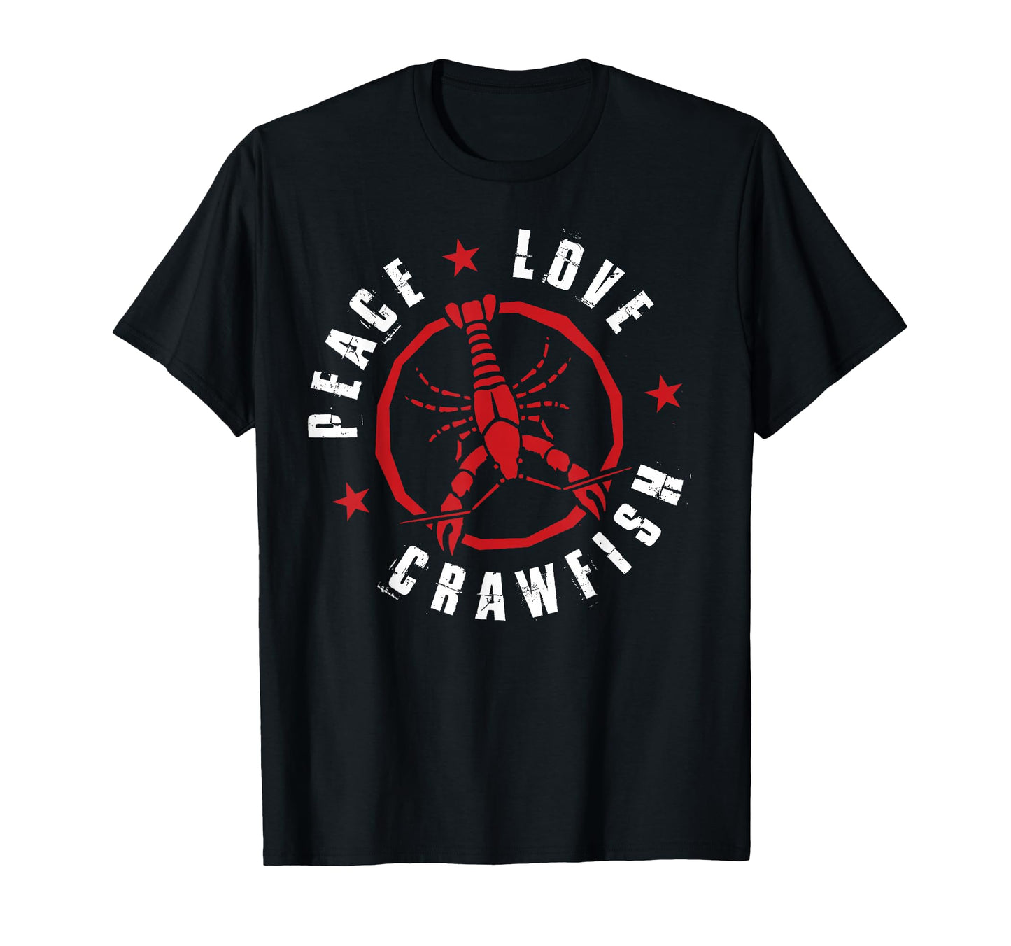 Funny Crawfish Boil Lover Peace Love T-Shirt - Minimalist Print Unisex - T-Shirt, Sweatshirt, Hoodie