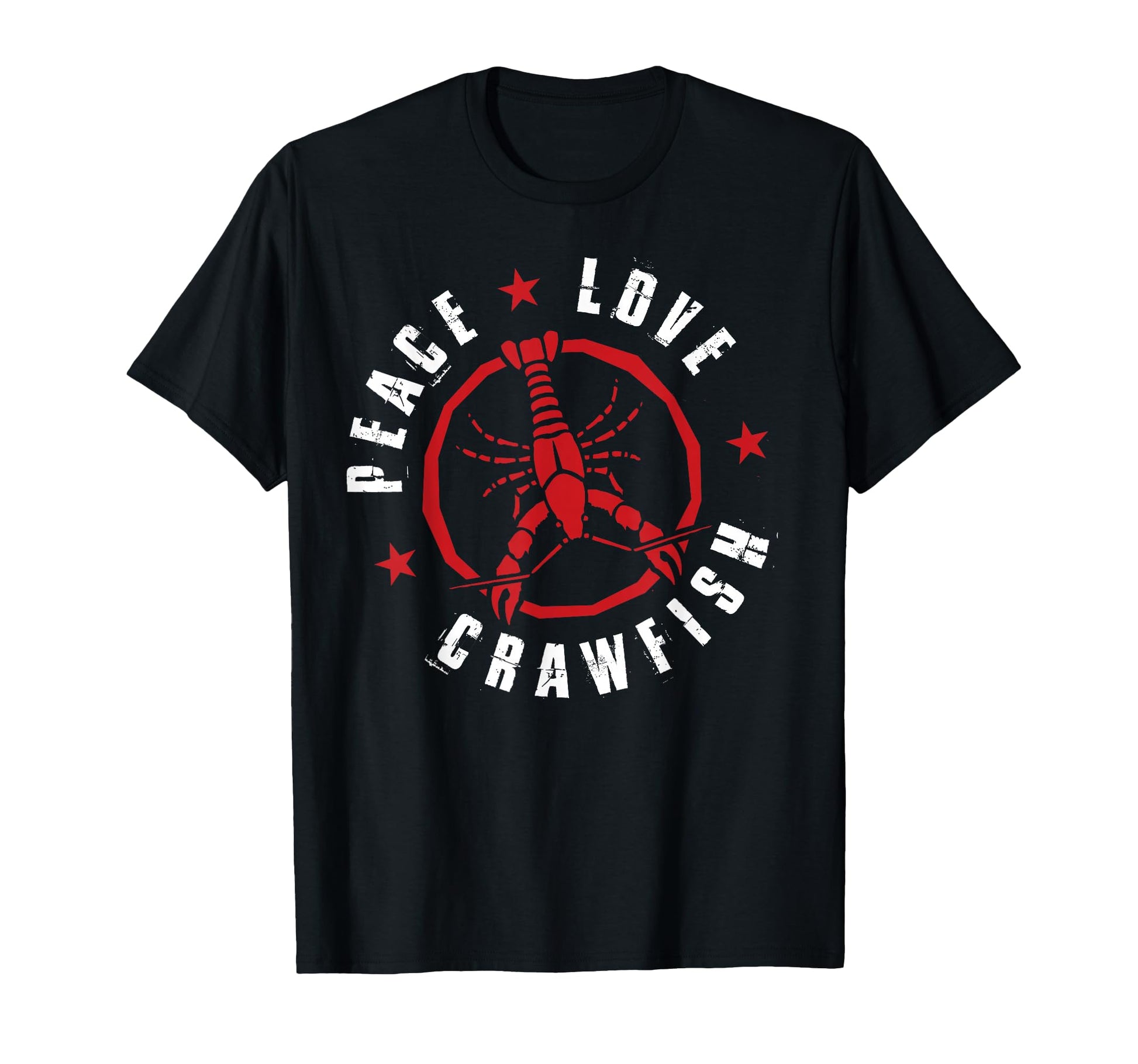 Funny Crawfish Boil Lover Peace Love T-Shirt - Minimalist Print Unisex - T-Shirt, Sweatshirt, Hoodie