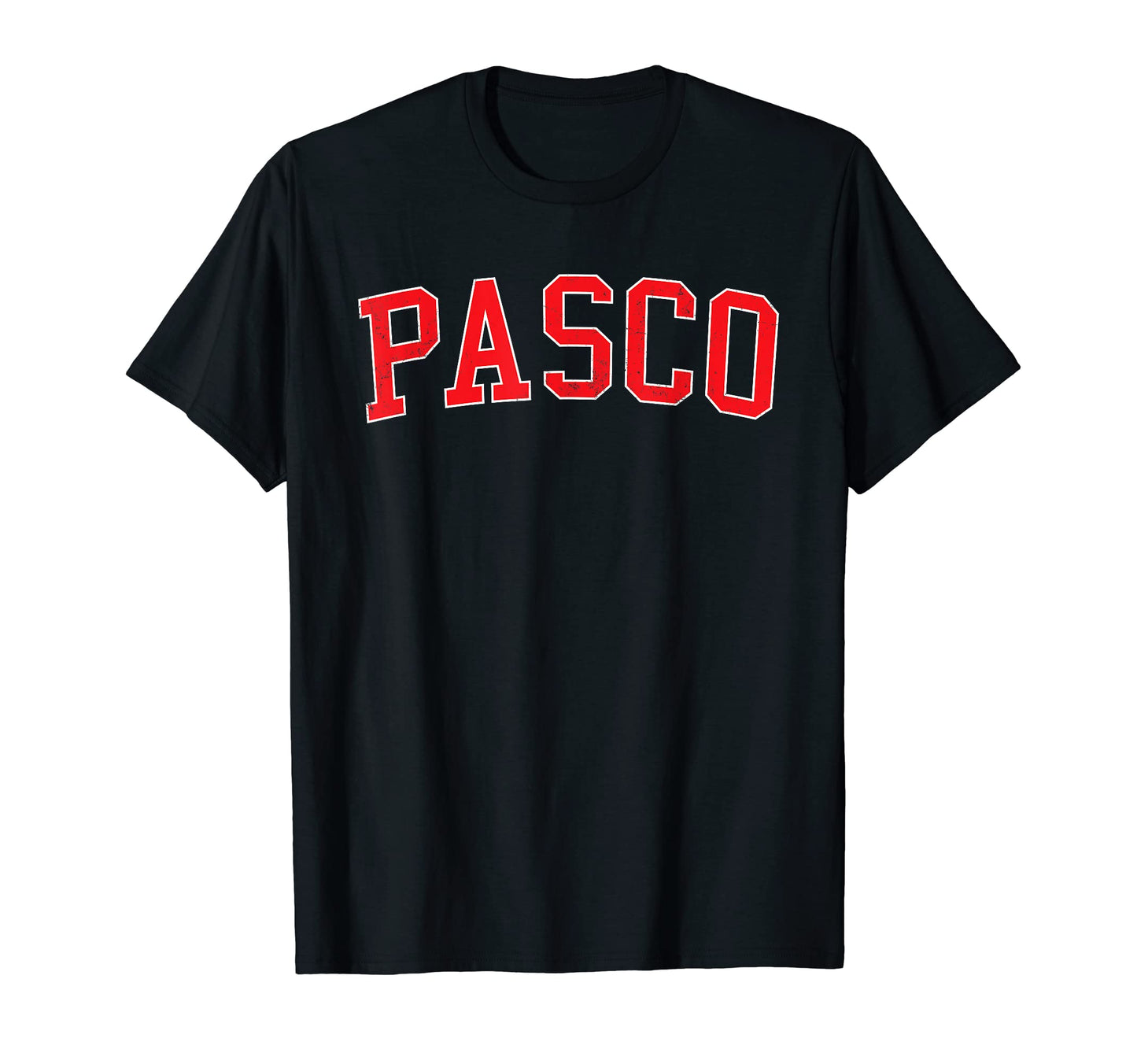 Pasco Wa Varsity Red Text T-Shirt - Graphic Print Unisex - T-Shirt, Sweatshirt, Hoodie