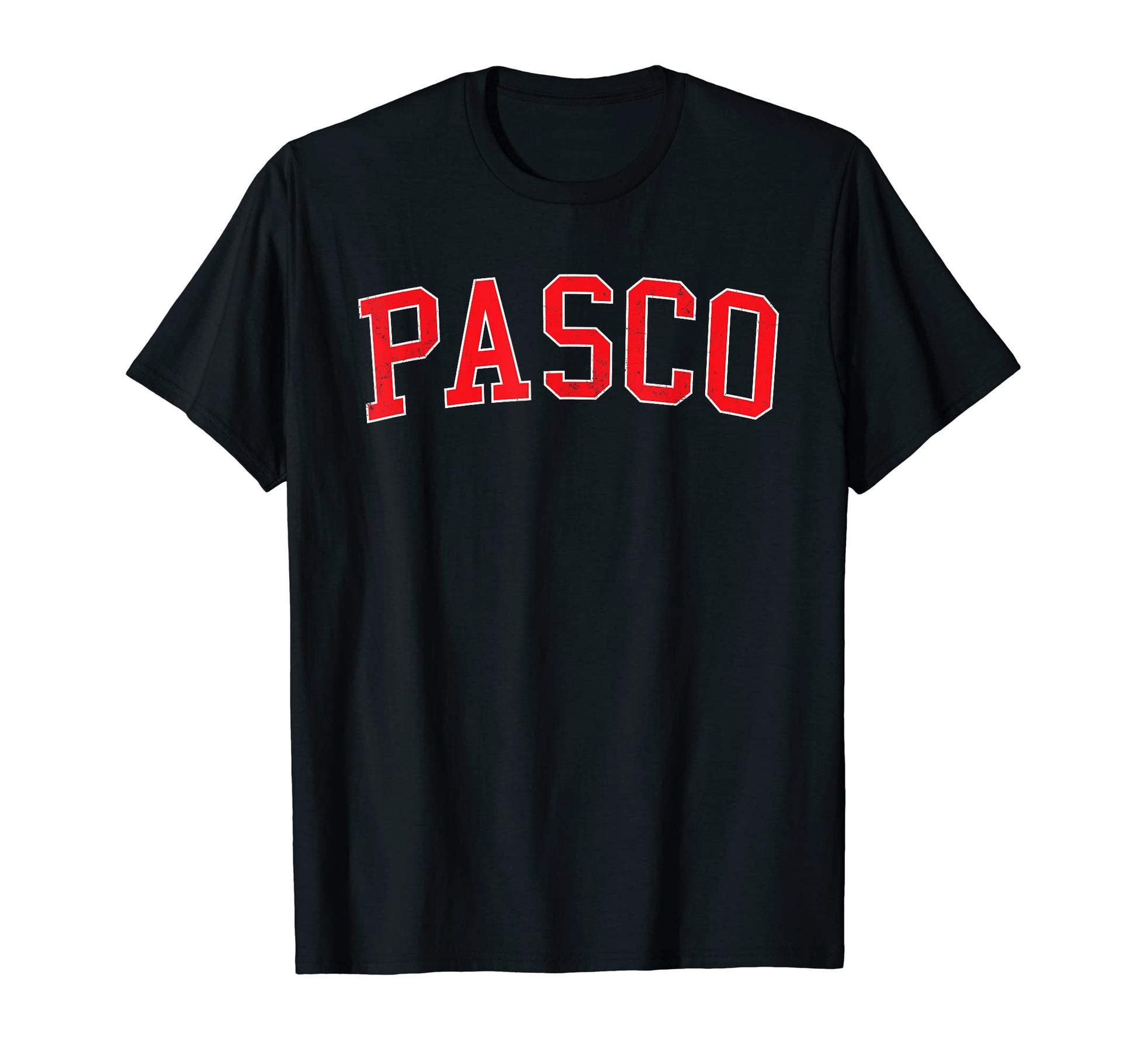 Pasco Wa Varsity Red Text T-Shirt - Graphic Print Unisex - T-Shirt, Sweatshirt, Hoodie