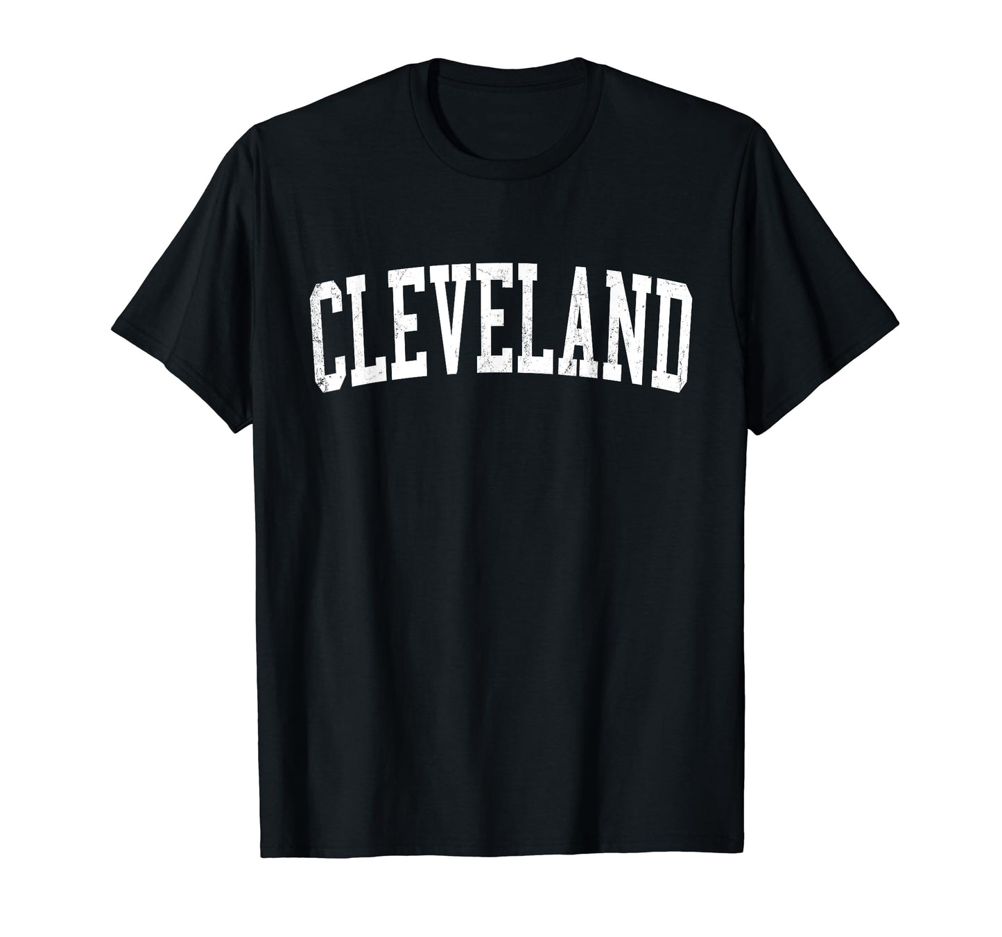 Cleveland Oh Distressed White T-Shirt - Fun Novelty Design Men Women - T-Shirt, Sweatshirt, Hoodie