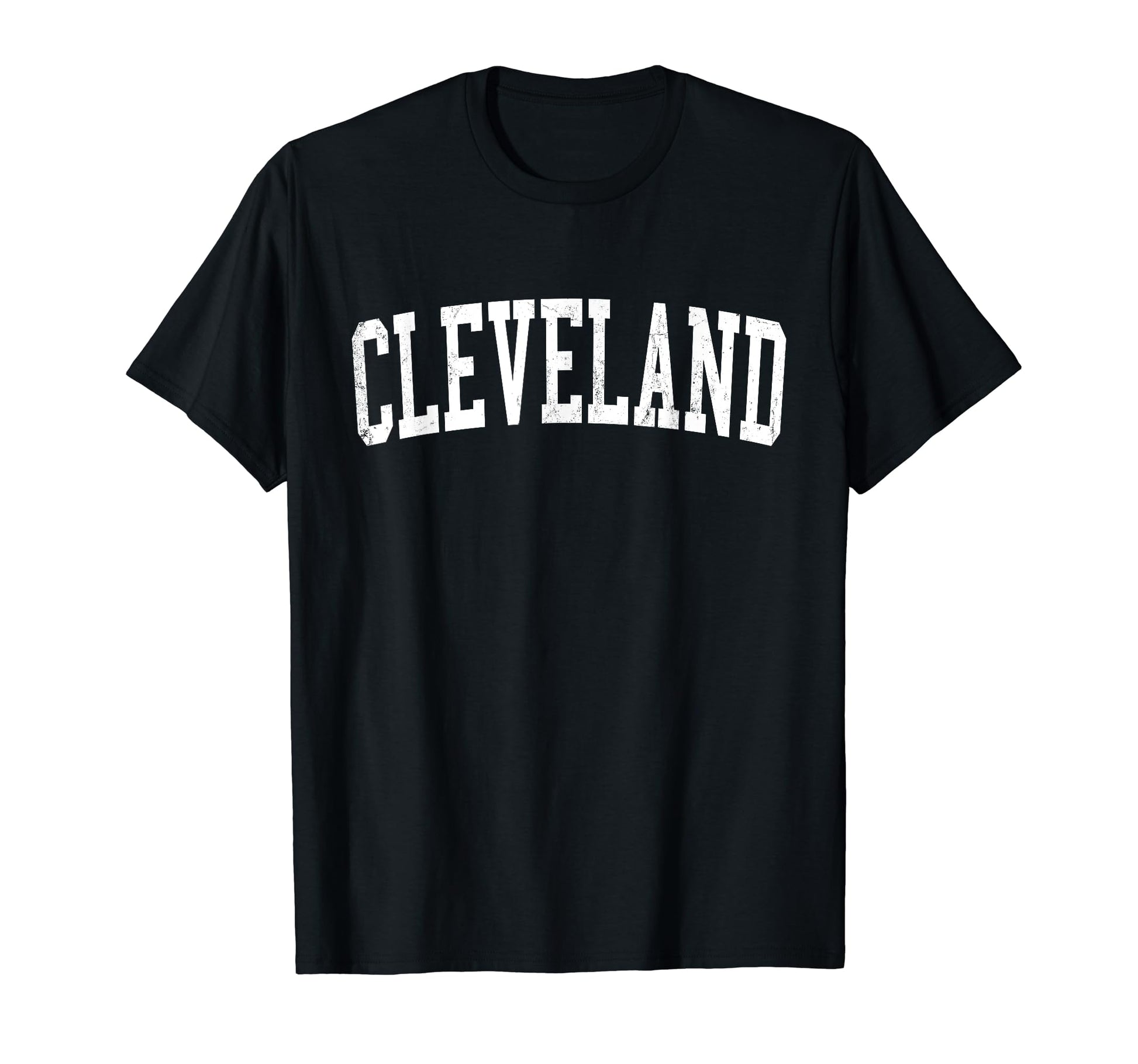Cleveland Oh Distressed White T-Shirt - Fun Novelty Design Men Women - T-Shirt, Sweatshirt, Hoodie