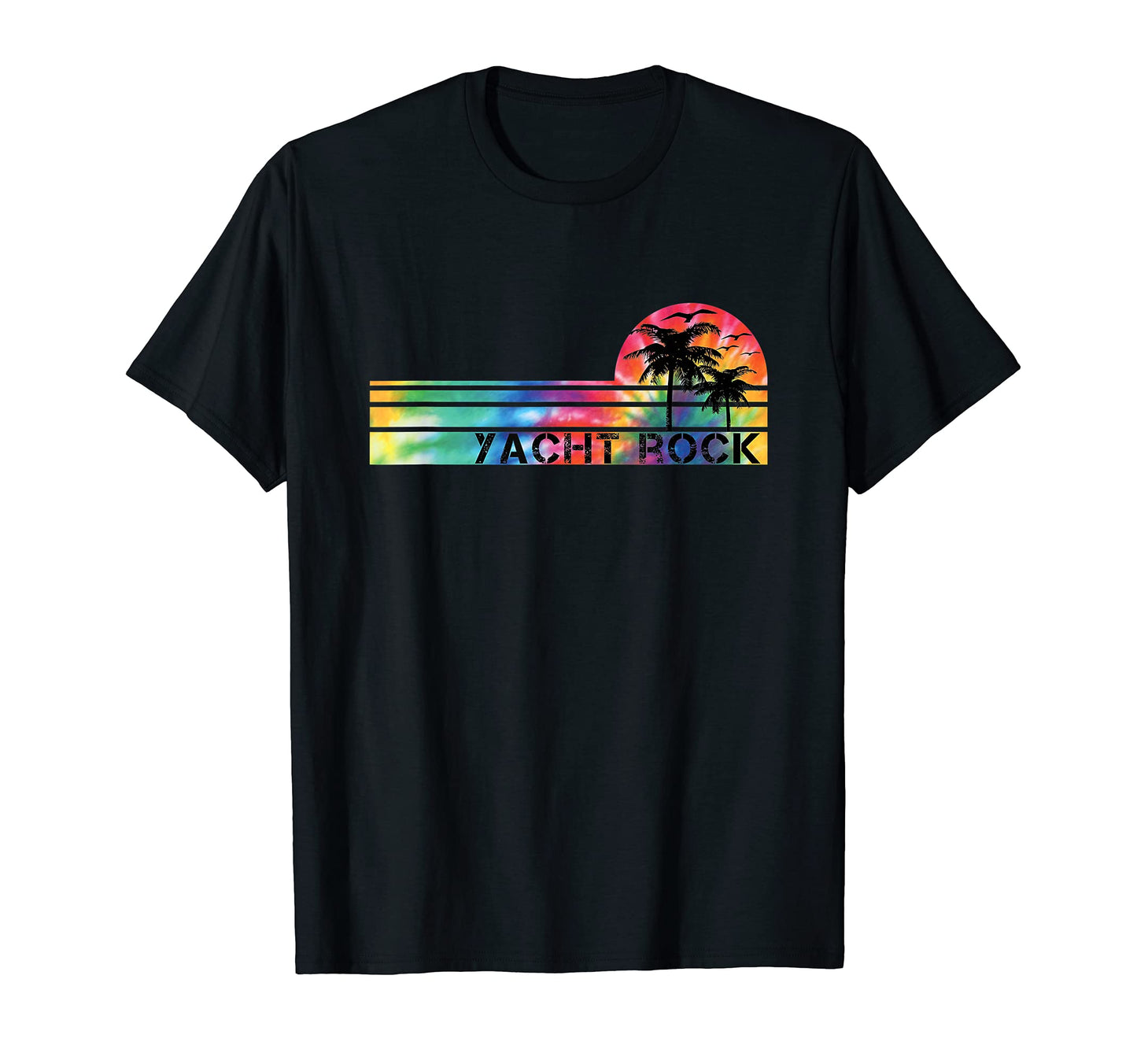 Yacht Rock Tie Dye Inspired Striped T-Shirt - Graphic Print Unisex - T-Shirt, Sweatshirt, Hoodie