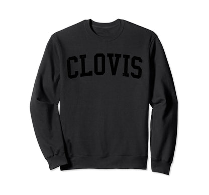 Clovis Ca Distressed Black Varsity Sweatshirt - Trendy Graphic for Adults - T-Shirt, Sweatshirt, Hoodie