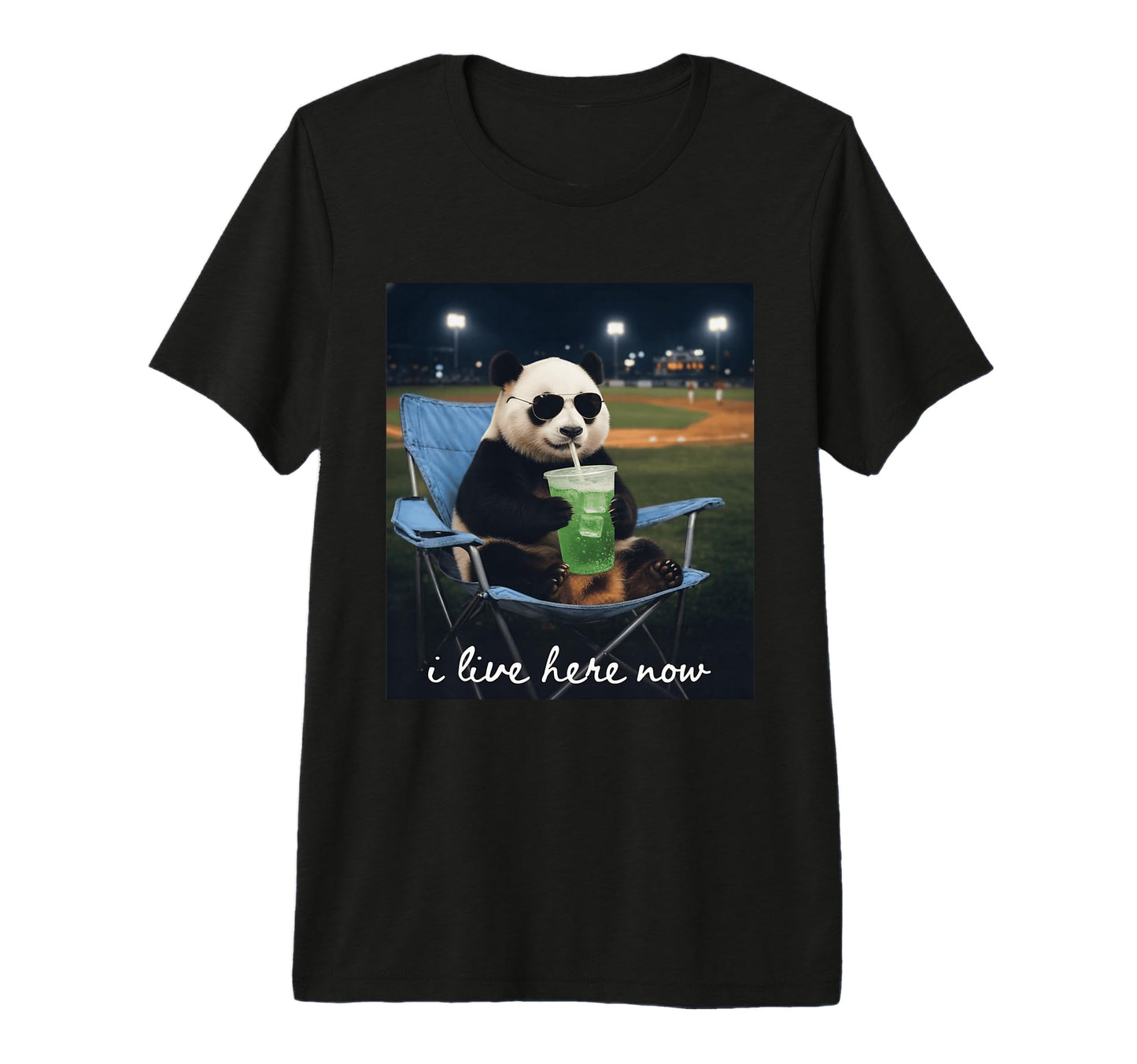 Funny Panda Baseball Mom I Live T-Shirt - Aesthetic Graphic for Adults - T-Shirt, Sweatshirt, Hoodie