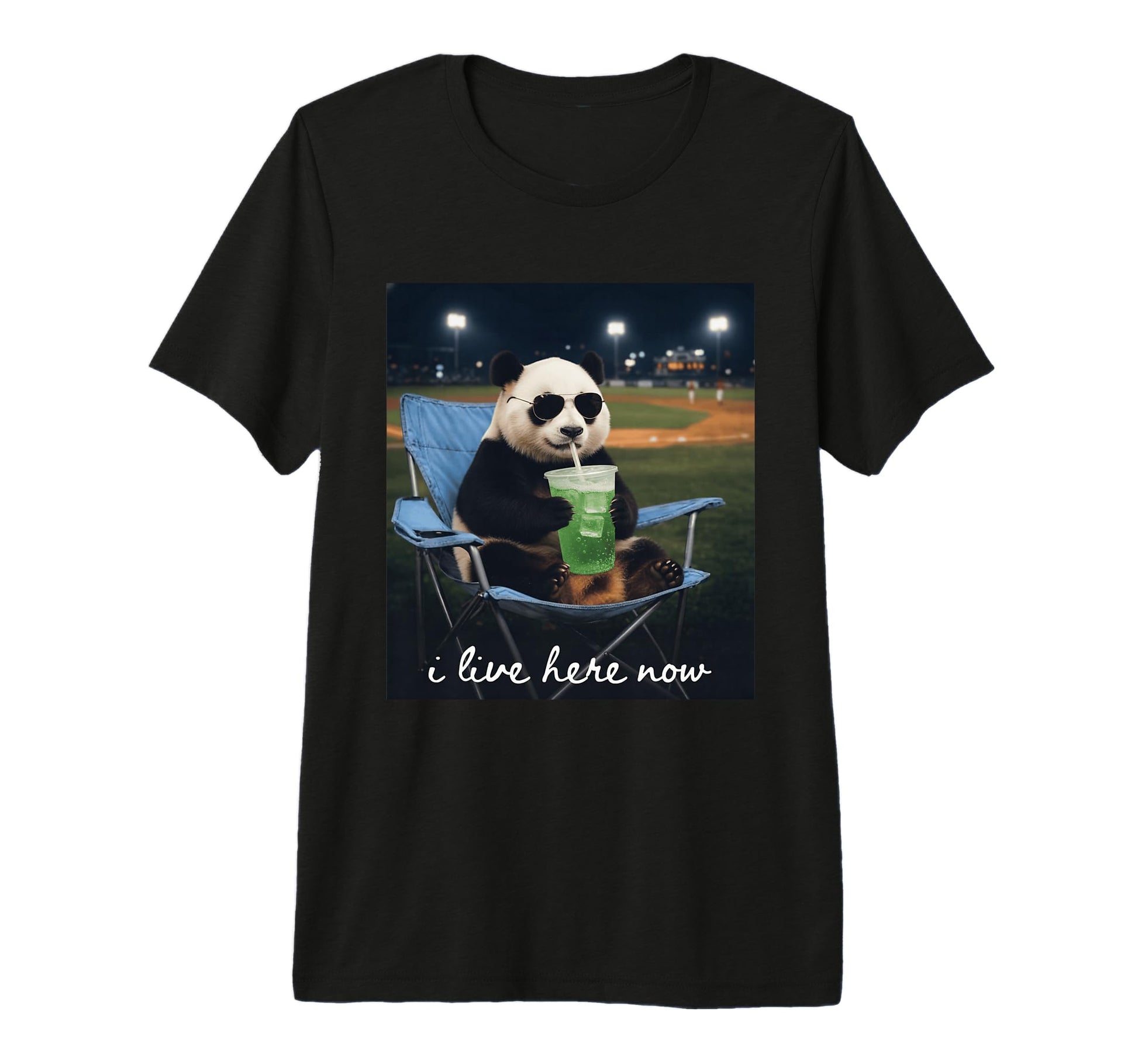 Funny Panda Baseball Mom I Live T-Shirt - Aesthetic Graphic for Adults - T-Shirt, Sweatshirt, Hoodie