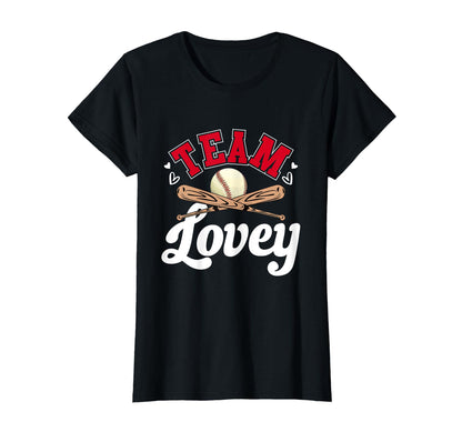 Team Lovey Mothers Day Baseball Softball T-Shirt - Graphic Print Unisex - T-Shirt, Sweatshirt, Hoodie