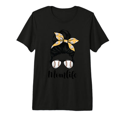 Mom Life Messy Bun Lovers Mother Soccer T-Shirt - Graphic Print for Adults - T-Shirt, Sweatshirt, Hoodie