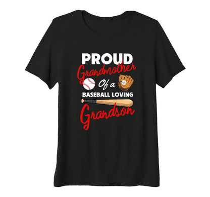 Womens Proud Grandmother Baseball Loving T-Shirt - Minimalist Print Unisex - T-Shirt, Sweatshirt, Hoodie