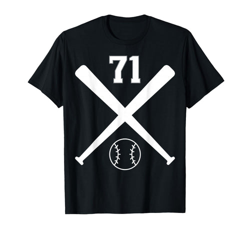 Baseball Softball Number 71 T-Shirt - Novelty Apparel Unisex - T-Shirt, Sweatshirt, Hoodie