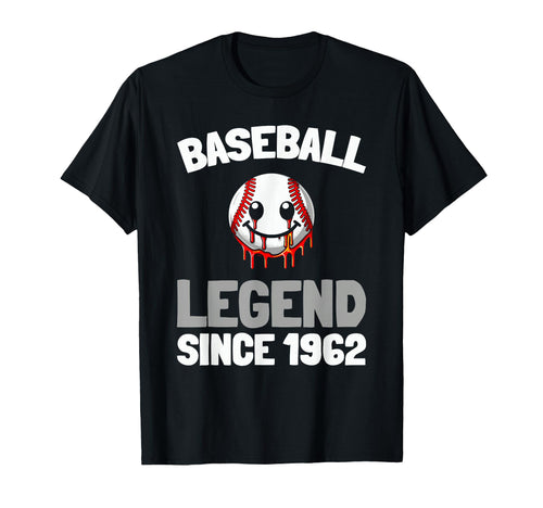 Born 1962 Baseball Baseballer Sport T-Shirt - Minimalist Print for Adults - T-Shirt, Sweatshirt, Hoodie