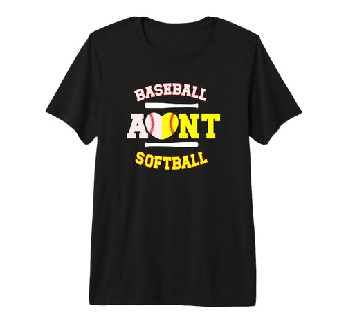 Baseball Softball Aunt Softball T-Shirt - Fun Novelty Design for Adults - T-Shirt, Sweatshirt, Hoodie