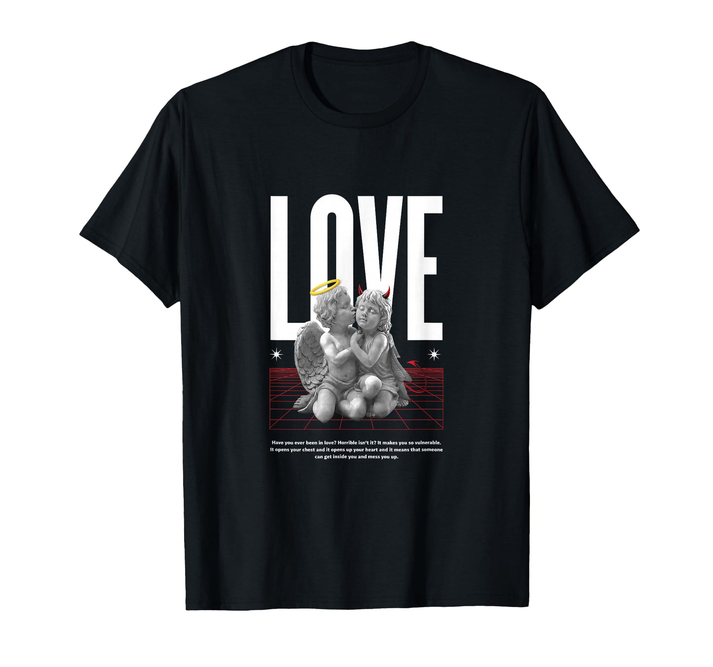 Love Angels Sculpture Aesthetic T-Shirt - Fun Novelty Design Men Women - T-Shirt, Sweatshirt, Hoodie