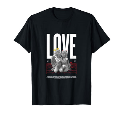 Love Angels Sculpture Aesthetic T-Shirt - Fun Novelty Design Men Women - T-Shirt, Sweatshirt, Hoodie