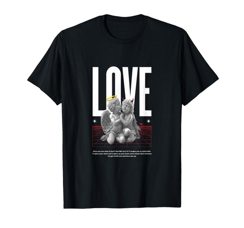 Love Angels Sculpture Aesthetic T-Shirt - Fun Novelty Design Men Women - T-Shirt, Sweatshirt, Hoodie