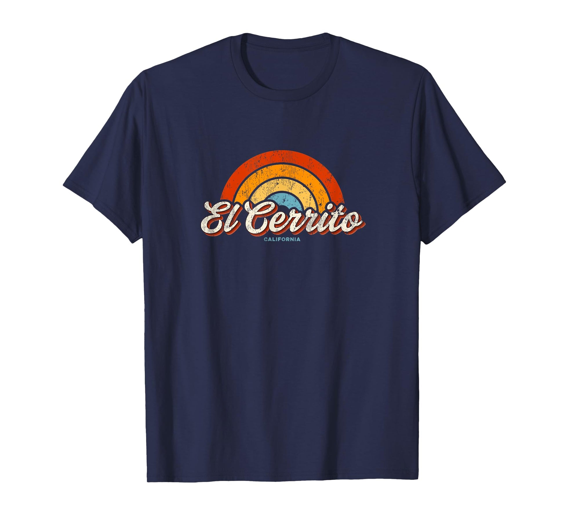 El Cerrito California Ca Rainbow 70S T-Shirt - Novelty Apparel Men Women - T-Shirt, Sweatshirt, Hoodie