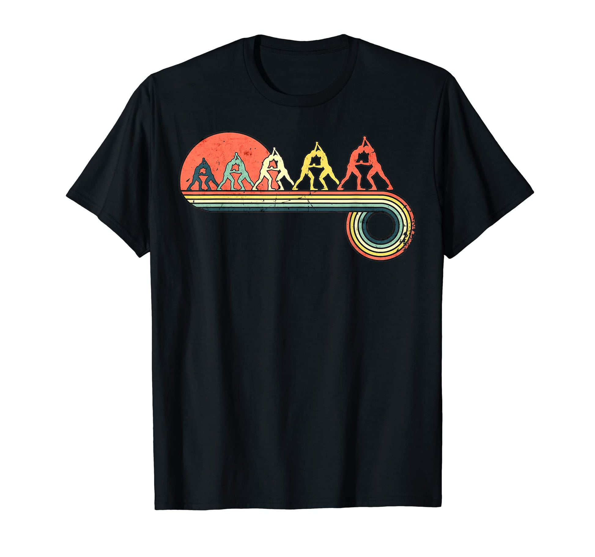 Wrestling Sunset Rainbow T-Shirt - Unique Graphic Men Women - T-Shirt, Sweatshirt, Hoodie