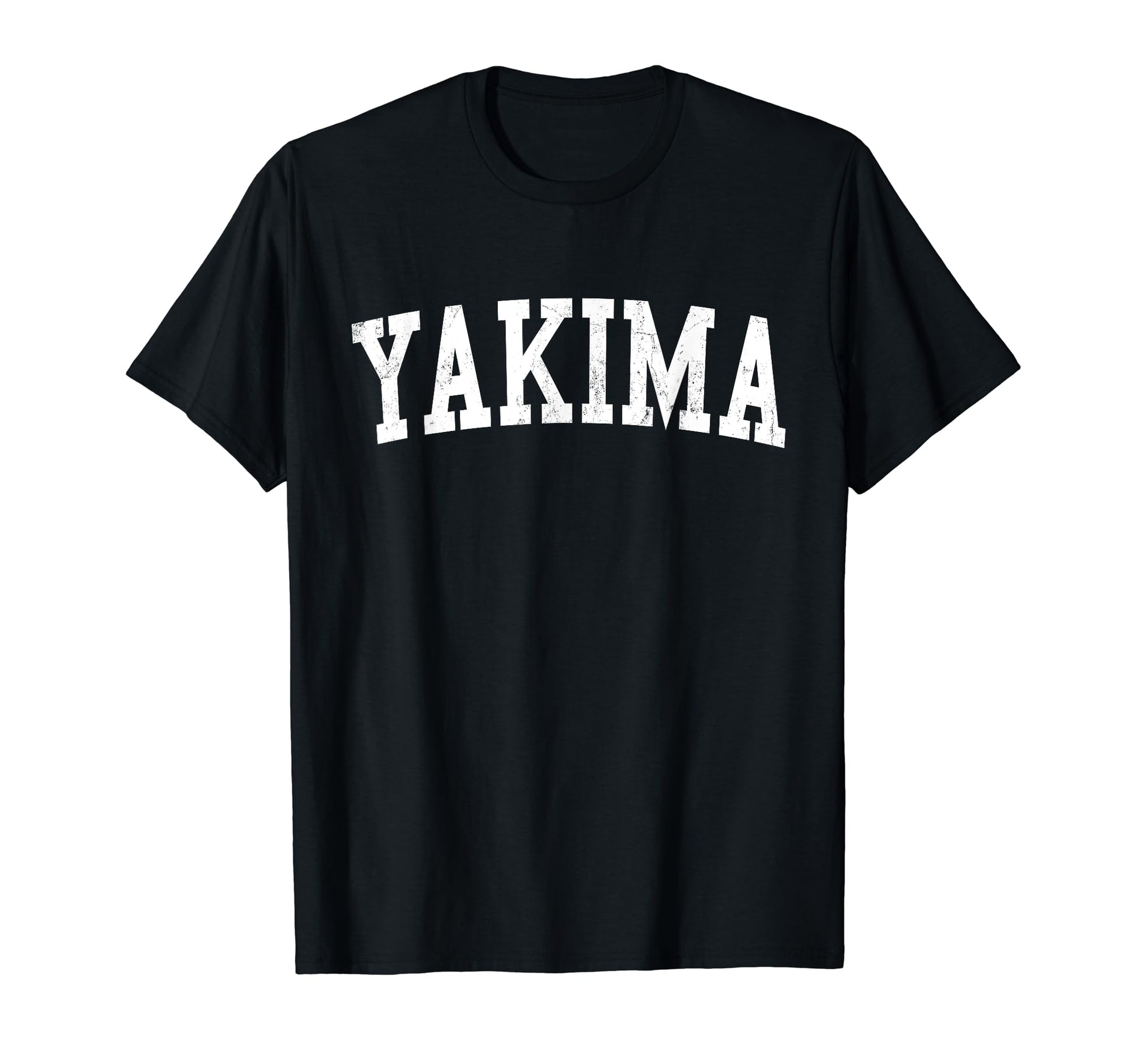 Yakima Wa Distressed White Varsity T-Shirt - Minimalist Print for Adults - T-Shirt, Sweatshirt, Hoodie