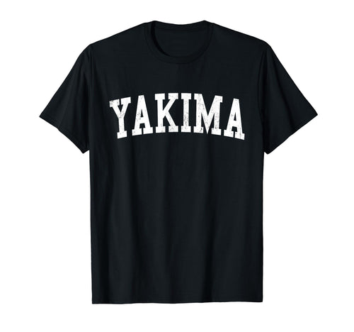 Yakima Wa Distressed White Varsity T-Shirt - Minimalist Print for Adults - T-Shirt, Sweatshirt, Hoodie