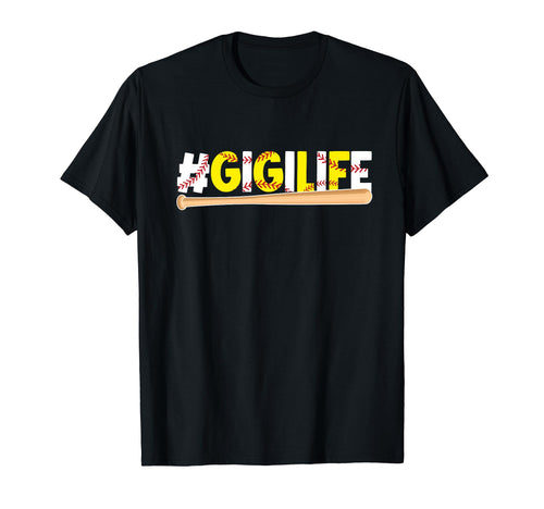 Softball Baseball Gigi Life Baseball T-Shirt - Graphic Print Men Women - T-Shirt, Sweatshirt, Hoodie