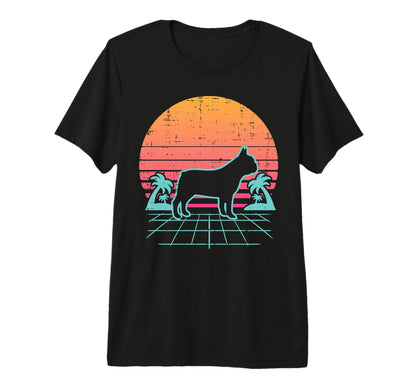 French Bulldog Vaporwave Aesthetic T-Shirt - Novelty Apparel Unisex - T-Shirt, Sweatshirt, Hoodie
