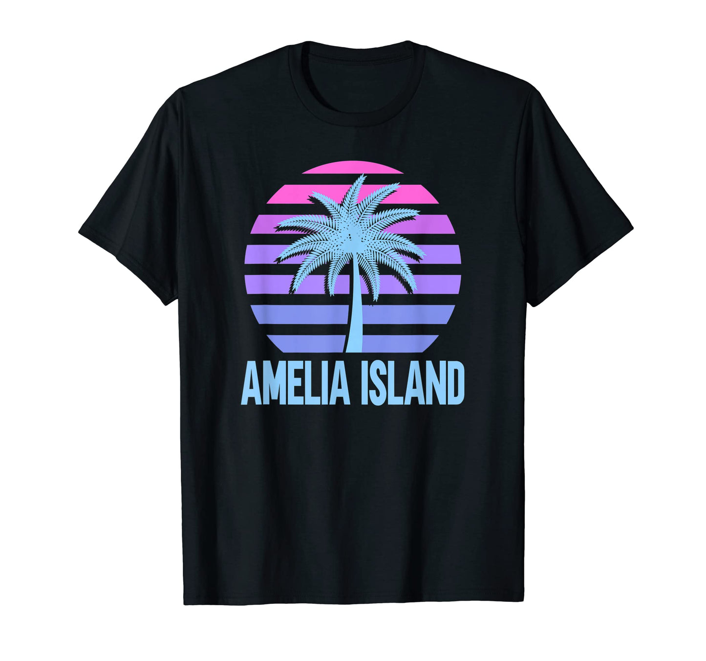 Amelia Island Vacation Vaporwave T-Shirt - Unique Graphic Men Women - T-Shirt, Sweatshirt, Hoodie