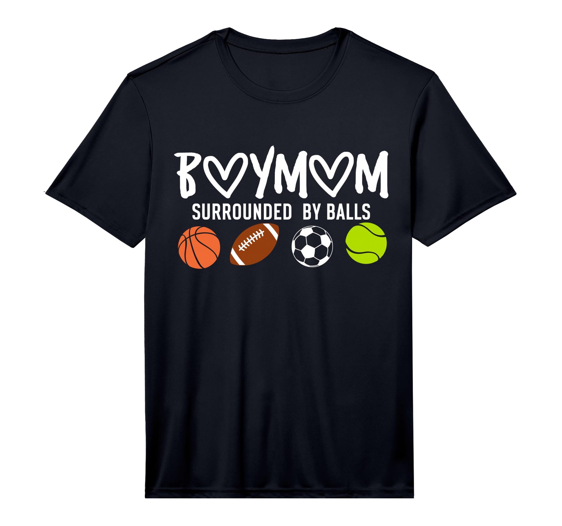 Mom Surrounded Balls Funny Ball T-Shirt - Unique Graphic for Adults - T-Shirt, Sweatshirt, Hoodie