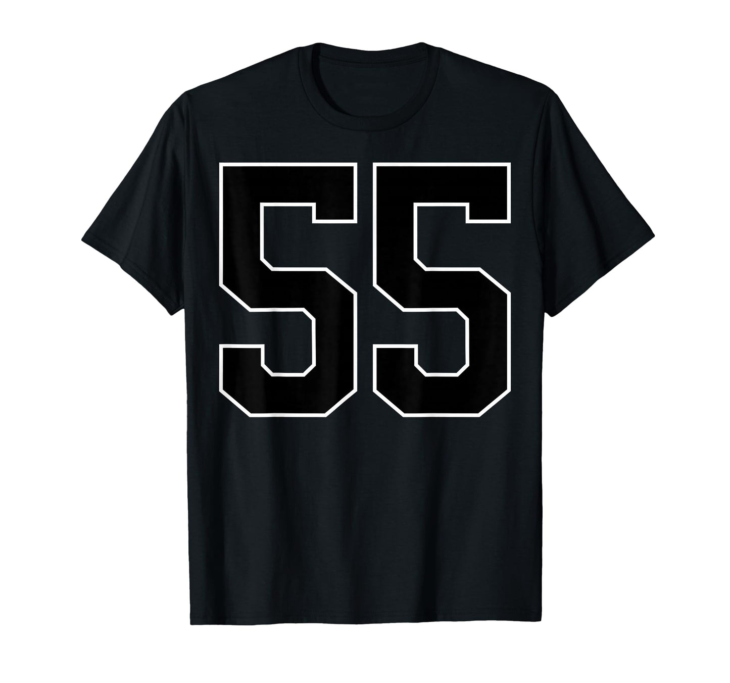Black Sports Team Number 55 Fan T-Shirt - Streetwear Style Men Women - T-Shirt, Sweatshirt, Hoodie