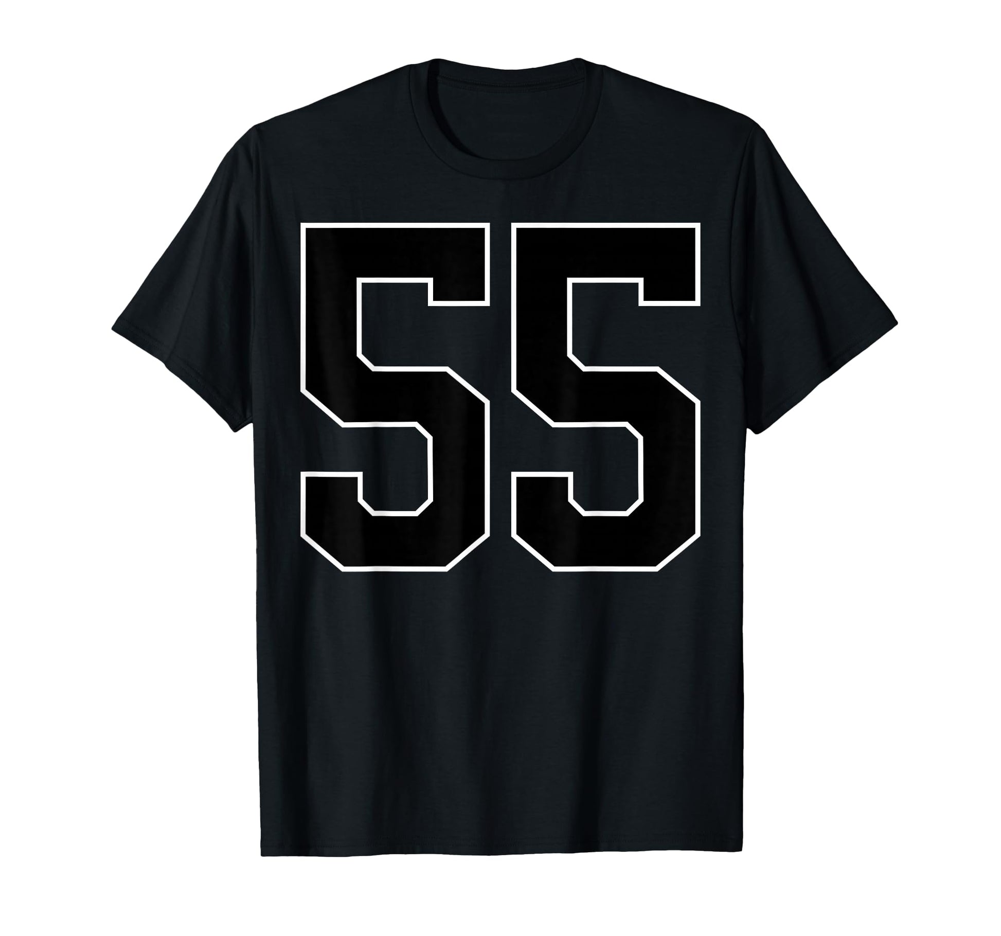 Black Sports Team Number 55 Fan T-Shirt - Streetwear Style Men Women - T-Shirt, Sweatshirt, Hoodie