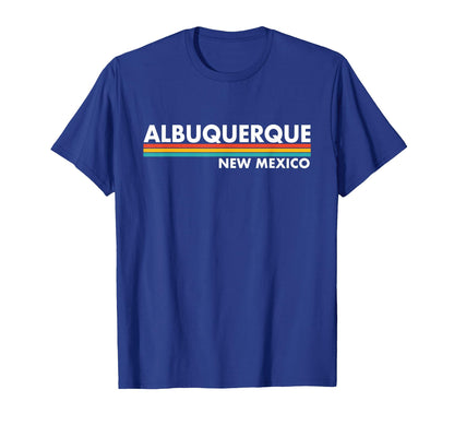 Albuquerque New Mexico Stripes T-Shirt - Novelty Apparel for Adults - T-Shirt, Sweatshirt, Hoodie