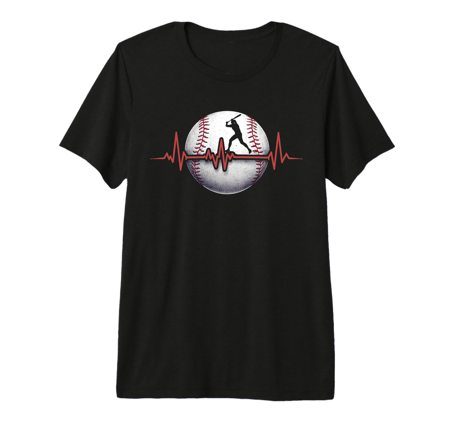 Heartbeat Baseball Tri Blend T-Shirt - Minimalist Print Unisex - T-Shirt, Sweatshirt, Hoodie