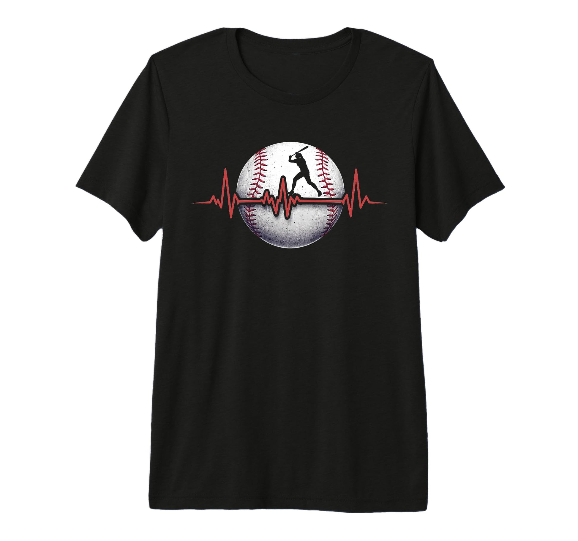 Heartbeat Baseball Tri Blend T-Shirt - Minimalist Print Unisex - T-Shirt, Sweatshirt, Hoodie