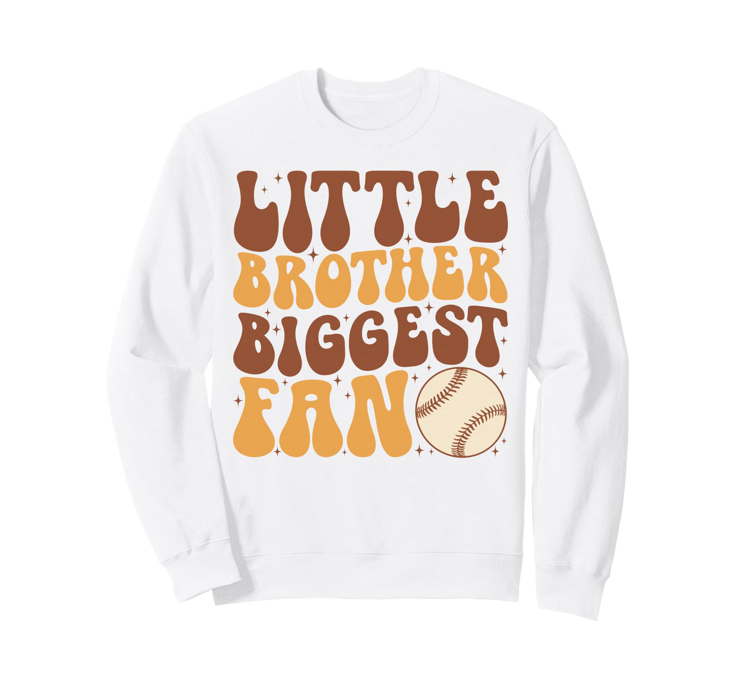 Little Brother Biggest Fan Baseball Sweatshirt - Fun Novelty Design Unisex - T-Shirt, Sweatshirt, Hoodie