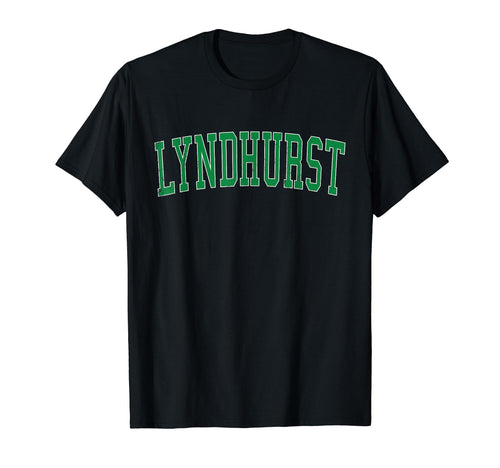 Lyndhurst Oh Distressed Green Varsity T-Shirt - Custom Art Print for Adults - T-Shirt, Sweatshirt, Hoodie