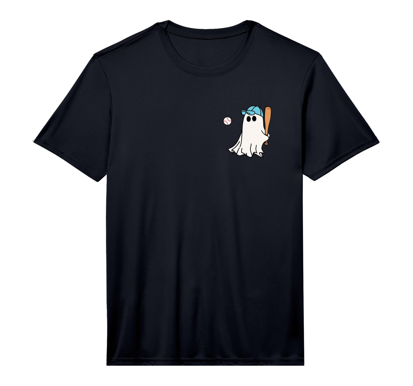 Baseball Halloween Baseball Ghost T-Shirt - Graphic Print Unisex - T-Shirt, Sweatshirt, Hoodie