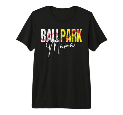 Ballpark Mama Softball Baseball Mom T-Shirt - Minimalist Print Unisex - T-Shirt, Sweatshirt, Hoodie