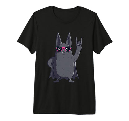 Funny Animal Cartoon Bat Tri Blend T-Shirt - Casual Everyday Wear Men Women - T-Shirt, Sweatshirt, Hoodie