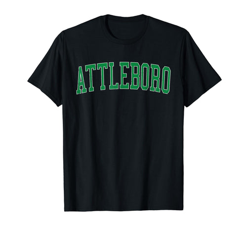 Attleboro Ma Distressed Green Varsity T-Shirt - Casual Everyday Wear Unisex - T-Shirt, Sweatshirt, Hoodie
