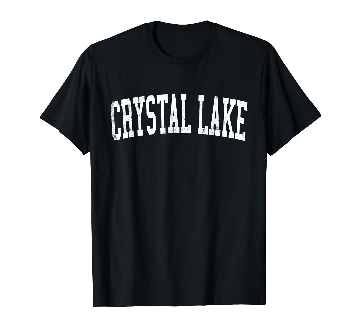 Crystal Mn Distressed White Varsity T-Shirt - Minimalist Print Men Women - T-Shirt, Sweatshirt, Hoodie