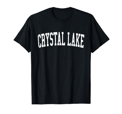 Crystal Mn Distressed White Varsity T-Shirt - Minimalist Print Men Women - T-Shirt, Sweatshirt, Hoodie