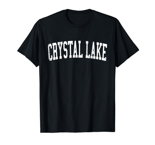 Crystal Mn Distressed White Varsity T-Shirt - Minimalist Print Men Women - T-Shirt, Sweatshirt, Hoodie
