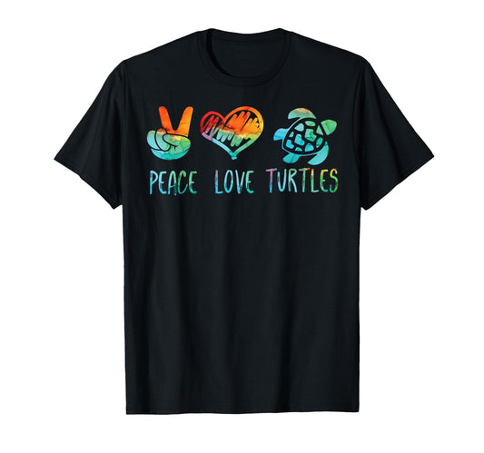 Peace Love And Turtles T-Shirt - Casual Everyday Wear for Adults - T-Shirt, Sweatshirt, Hoodie